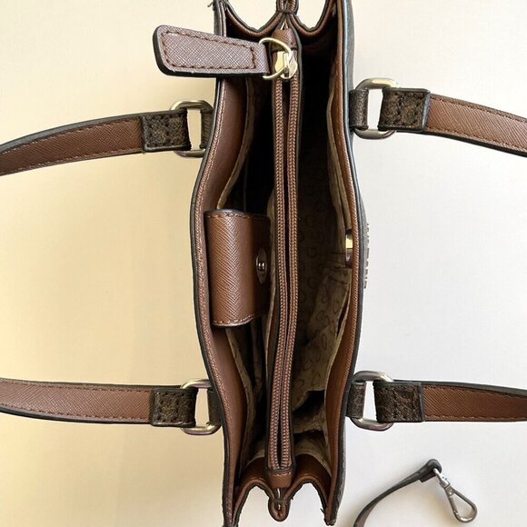 GUESS LOS ANGELES LOGO PURSE TOTE CROSSBODY LIKE NEW - Picture 9 of 16